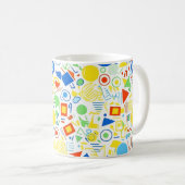 Mug 90s Retro Colorful Memphis Style Geometric Pattern (Devant droit)
