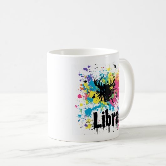 Mug "90s Throwback Libra : Splatter Paint Mug" (Devant droit)