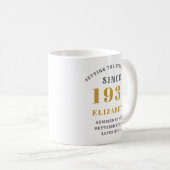Mug 90th Birthday Standards Born 1931 Ajouter Votre No (Devant droit)