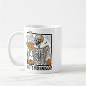 Mug 911 Dispatcher Halloween Squelette Quel Émerge (Gauche)