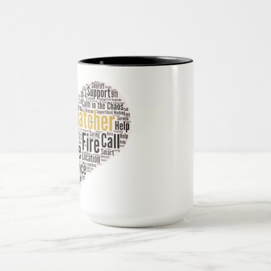 Mug 911 Dispatcher Word Cloud (Centre)