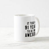 Mug 91 conceptions d'anniversaire (Devant droit)