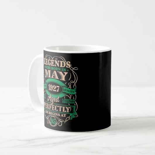 Mug 95e anniversaire pour légendes Né mai 1927 95 ans (Devant gauche)