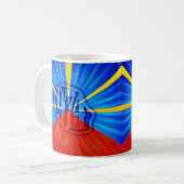 Mug 974 Ile de la Réunion - Drapeau réunionnais (Devant gauche)