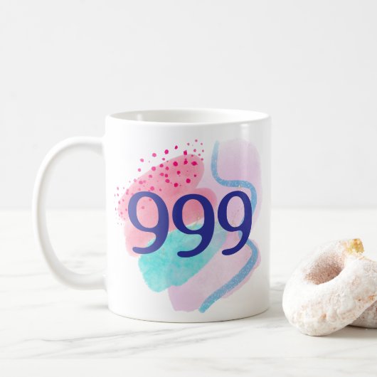 Mug 999 Numéro d'ange Manifestation de renaissance spi (Avec donut)