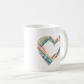 Mug 99 Beaux noms en forme de coeur d'Allah (Devant droit)