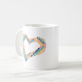 Mug 99 Beaux noms en forme de coeur d'Allah (Devant gauche)