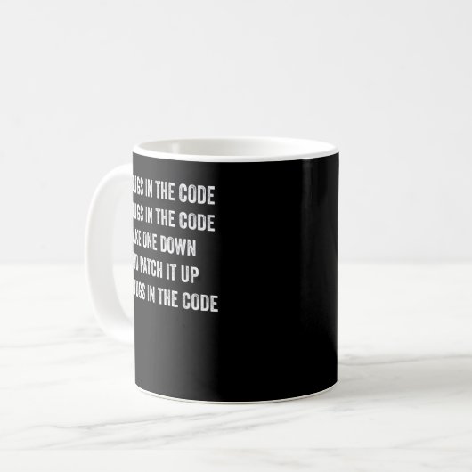 Mug 99 Bugs Dans Le Code (Devant gauche)