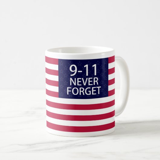 Mug 9-11 jamais oublier (Devant droit)