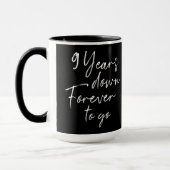 Mug 9 ans à jamais aller 9e anniversaire de mariage (Gauche)