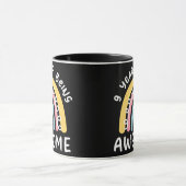 Mug 9 Ans Fille Anniversaire 9e Être Awesome mignon (Centre)