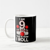 Mug 9 ans Vieux Bowling Party 9e Anniversaire C'est co (Gauche)