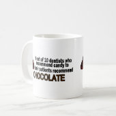 Mug 9 sur le dentiste 10 recommandez le chocolat (Devant gauche)