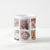 Mug 9 x Collage de photos Nouveau-né Naissance Statist (Centre)