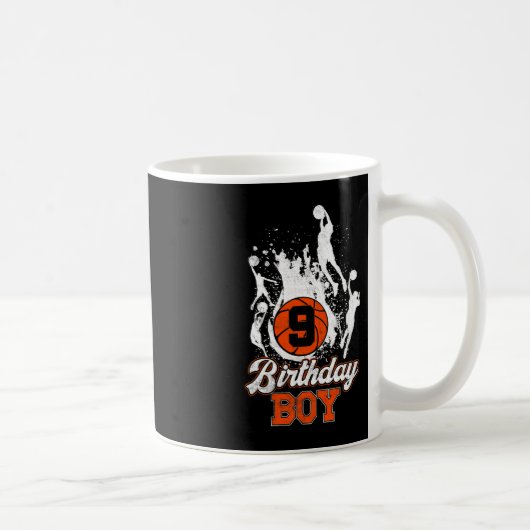 Mug 9e Anniversaire Basketball Thème Anniversaire Garç (Droite)