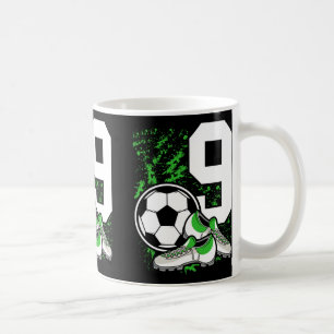 Mug 9e anniversaire garçons 9 ans Football joueur B