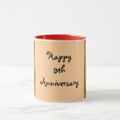 Mug 9ème anniversaire heureux (Centre)