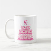 Mug 9ème cadeau heureux d'anniversaire (Gauche)