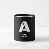 Mug A (Alfa) Alphabet phonétique de l'OTAN & Code Mors (Centre)