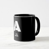 Mug A (Alfa) Code alphabétique et morse de l'OTAN (Devant droit)