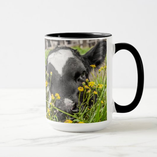 Mug à anneaux avec photo de veau (Droite)
