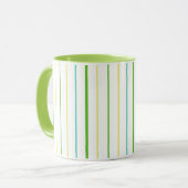 Mug à anneaux chic, Grilles, Vert, Turquoise, Jaun (Devant gauche)
