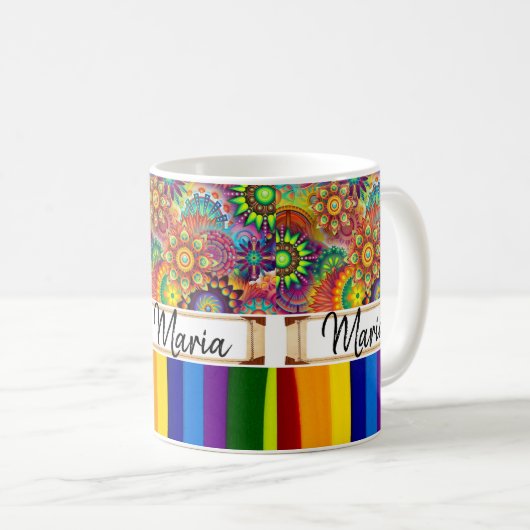 Mug à bande colorée (Devant droit)