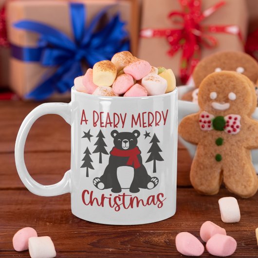 Mug A Beardy Merry Christmas Cute Bear