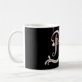 Mug A beautiful, flowing script of the word "Peace" fe (Gauche)