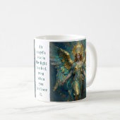 Mug A Beautiful Gold and Turquoise Angel Personalized (Devant droit)