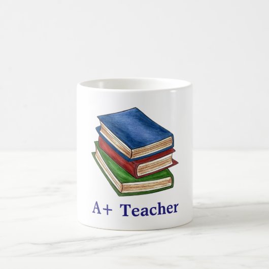Mug A+ Bibliothèque de l'enseignant Pile de livre Ense (Centre)