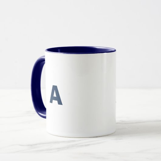 Mug A) Bleu foncé (Devant gauche)