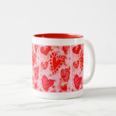 Mug à boisson Doodle coeurs de la Saint-Valentin (Devant droit)