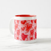 Mug à boisson Doodle coeurs de la Saint-Valentin (Devant gauche)