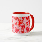 Mug à boisson Doodle coeurs de la Saint-Valentin (Devant droit)