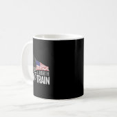 Mug À bord du Trump Train 2020 - Réélection du drapeau (Devant gauche)