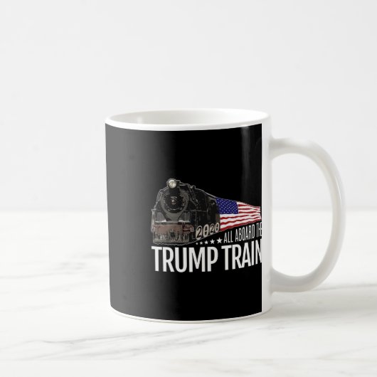 Mug À bord du Trump Train 2020 - Réélection du drapeau (Droite)