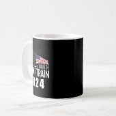 Mug À bord du Trump Train 2024 American Flag 2 (Devant gauche)