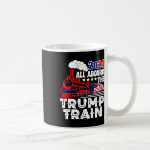 Mug À bord du Trump Train 2024 Drapeau américain Trump