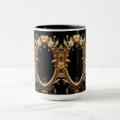 Mug à cadre orné de fleurs dorées (Centre)