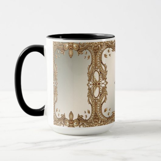 Mug à cadre orné doré (Gauche)