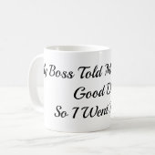 Mug à café 11oz Employé drôle (Devant gauche)