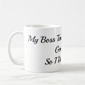 Mug à café 11oz Employé drôle (Gauche)