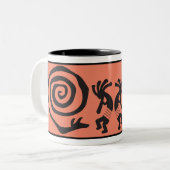 Mug à café à deux tons Alien ou humain Kokopelli (Devant gauche)