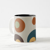 Mug à café à deux tons au milieu du siècle moderne (Devant gauche)