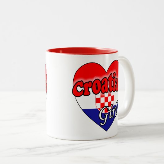 Mug à café à deux tons croate (Devant droit)