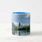 Mug à café à deux tons de Chicago Skyline (Centre)