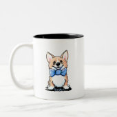 Mug à café à deux tons de Corgi Cutie (Gauche)