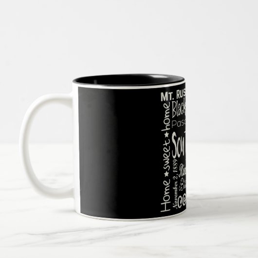 Mug à café à deux tons de l'État/Dakota du Sud (Gauche)