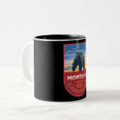 Mug à café à deux tons de l'État du Montana (Devant gauche)